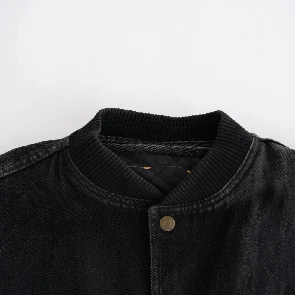 HH Co The New PL Logo - Vintage Western Concepts Black Brown  Denim Jacket - Picture 14 of 15